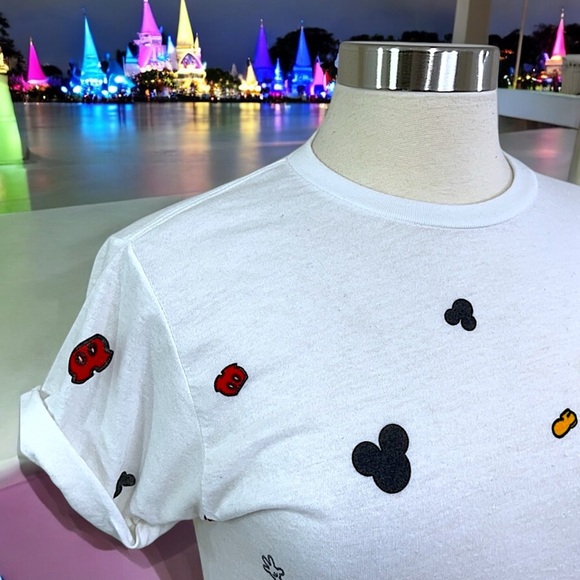Disney Mickey Mouse Parts Allover Print Women’s Tee - Picture 5 of 10